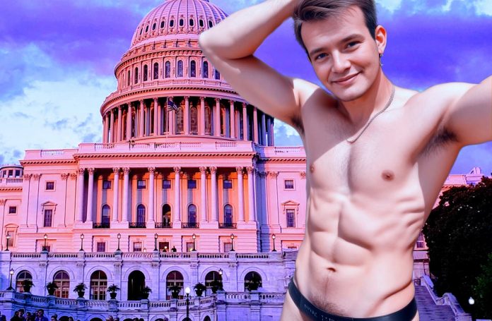 gay man in from op us capitol