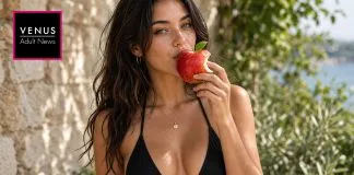 Aylo Restores Pornhub Access for Age-Verified Australian iOS Users and Urges Apple to Roll Out Globally sexy woman eating an apple in the shape of the Apple company logo